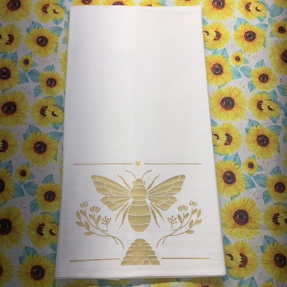 Hand Crafted Other - Gold bee kitchen towel
